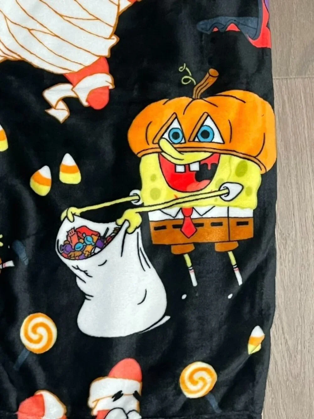 Nickelodeon SPONGEBOB SQUAREPANTS HALLOWEEN Throw Blanket 50x70 Black Mummy 2026
